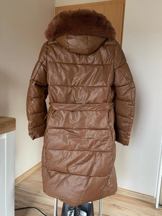 Kurtka długa płaszcz futro