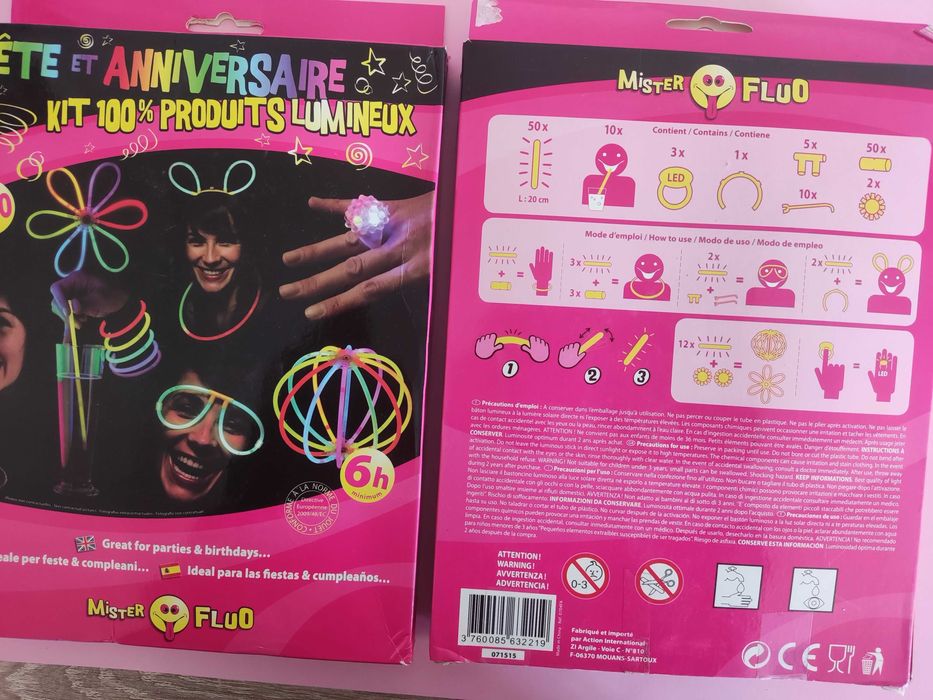 Kit 100 adereços luminosos glow e Led para eventos