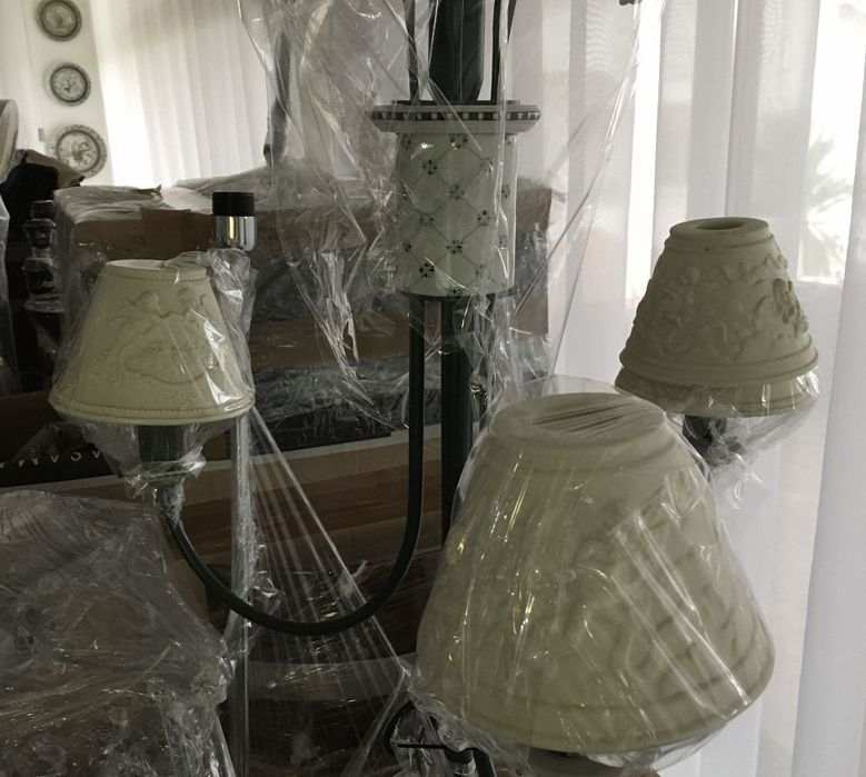 Candeeiro raro “biscuit ingles” - antiquario