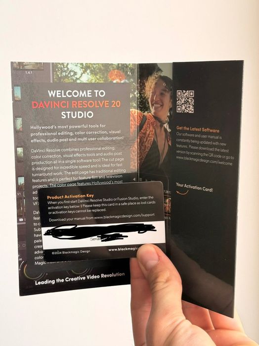 Blackmagic Davinci Resolve Studio 20 License