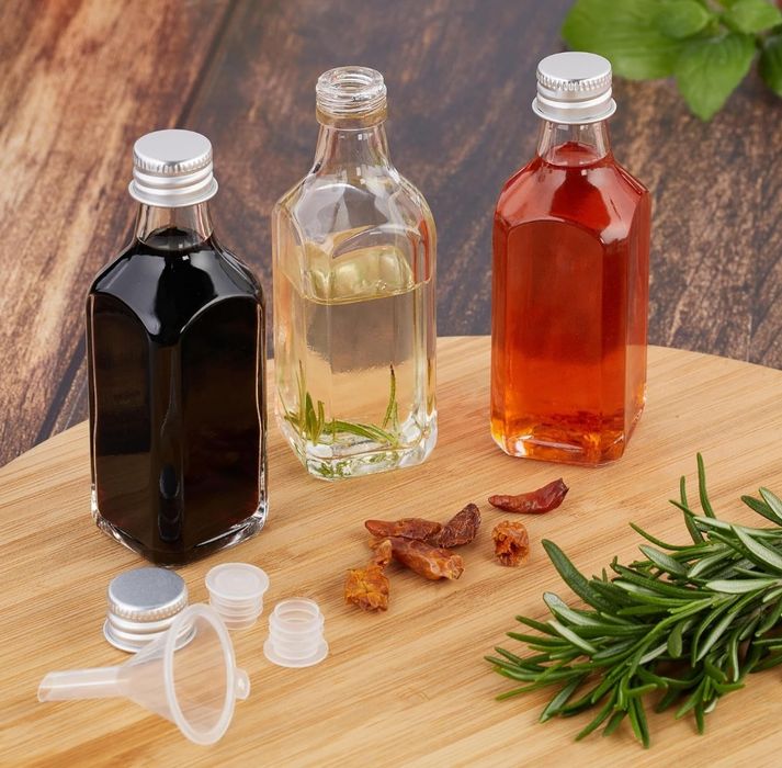 Relaxdays Małe butelki, zestaw 20 sztuk, 50 ml, szklane