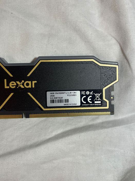 Оперативная память ddr5 lexar 16gb 6000 mhz