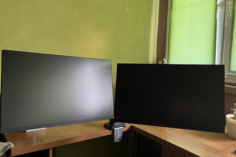 2x Monitor Samsung 27" Full HD + Uchwyt Do Biurka Idealny Stan