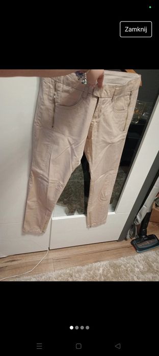 Spodnie beżowe długie