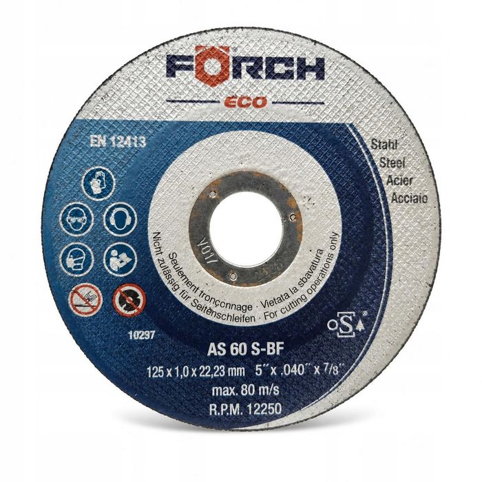 Tarcza tnąca forch eco 125x1x22 23 mm do cięcia metalu i stali