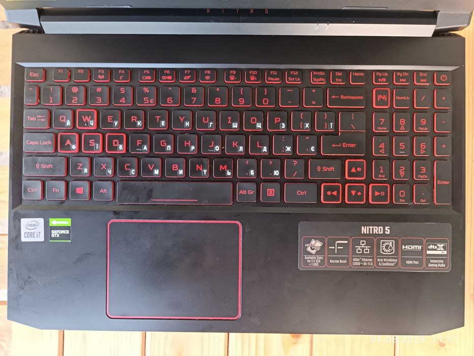 Срочно ‼️Ігровий ноутбук‼️acer nitro 5. Intel i7-10750h. 32RAM. 512ssd