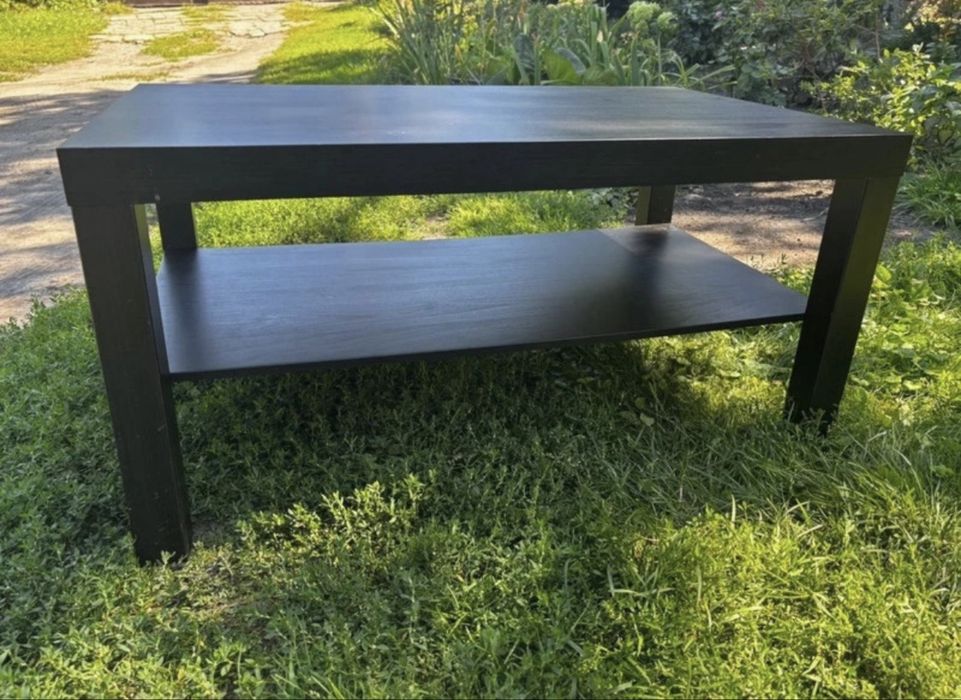 Czarnobrazowy stolik kawowy Ikea Lack
