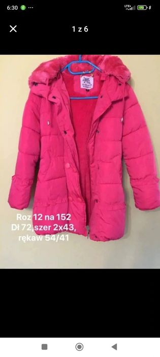 Ciepła zimowa kurtka/plaszczyk stan idealny roz 12 Grat