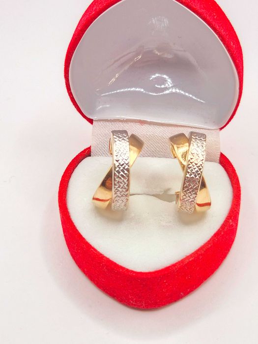 Śliczne Złote kolczyki 585 (14K)