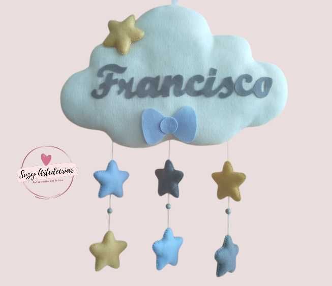 Enfeite Nuvem Quarto Criança Decoração