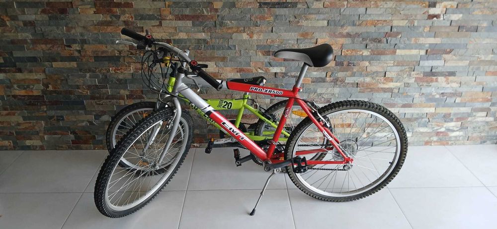 Vende-se 2 Bicicletas de Montanha (BTT) — Vermelha "PRO-XR500" + Verde "GMT"