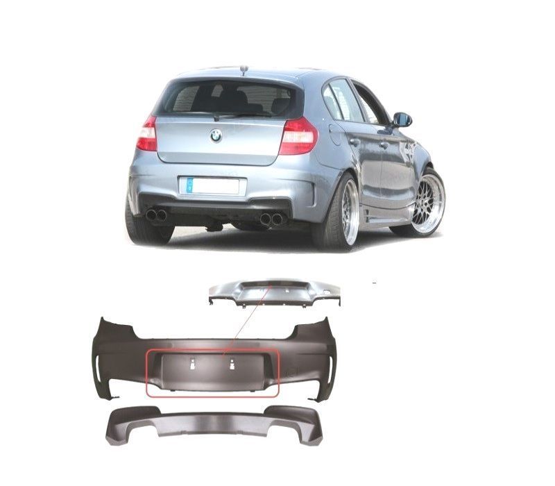 PARA-CHOQUES TRASEIRO BMW E81 E87 04-11 LOOK 1M