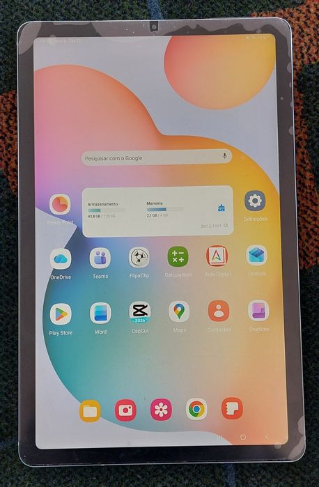 Tablet Samsung S6 Lite de 4/128 GB, com caneta