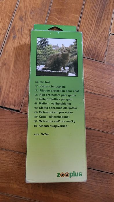 Siatka ochronna dla kota  na balkon/ okno 3x2m