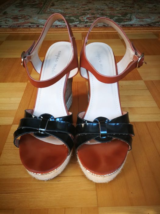 Buty damskie letnie sandały na koturnie, espadryle rozmiar 39