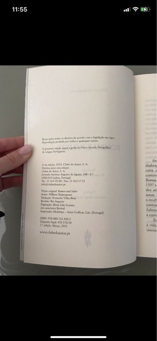 Livros “Romeu e Julieta” Novo