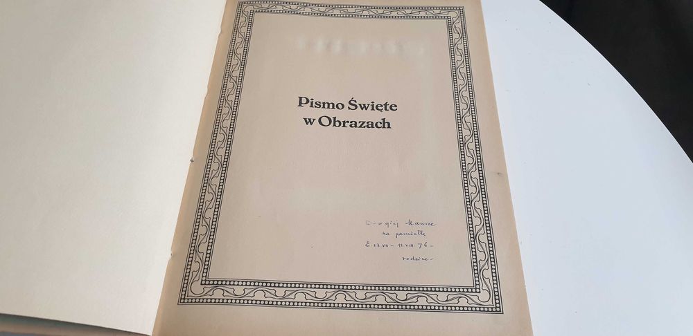 Starocie z Gdyni - Dewocjonalia - Pismo Święte w Obrazach 1930r.