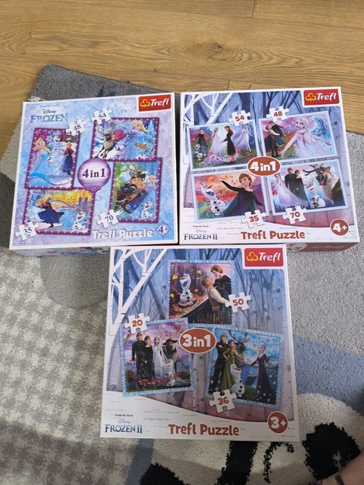 Puzzle dla dzieci zestaw Kraina Lodu