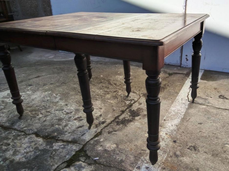 Mesa Cadeiras Canapé Mogno Séc XIX