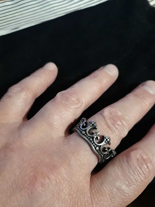 Кольцо "корона" из ювелирной стали