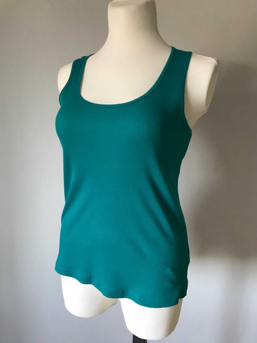 Bluzka na ramiączkach w morskim kolorze r. 48 tank top plus size