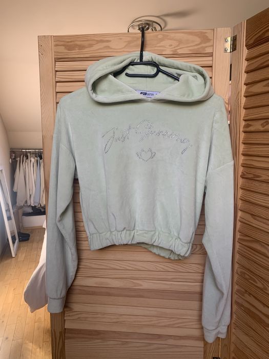 welurowa zielona bluza xs pistacja
