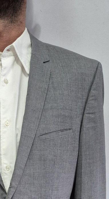HUGO BOSS roz. 52 wełniany garnitur premium 100 'S naturalstretch