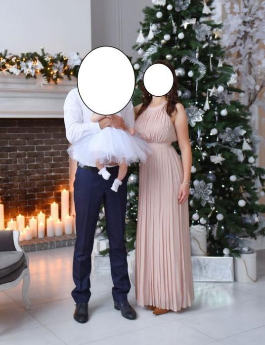 Сукня фотосесія Новий рік випускний Вечірня рожева пудра довга