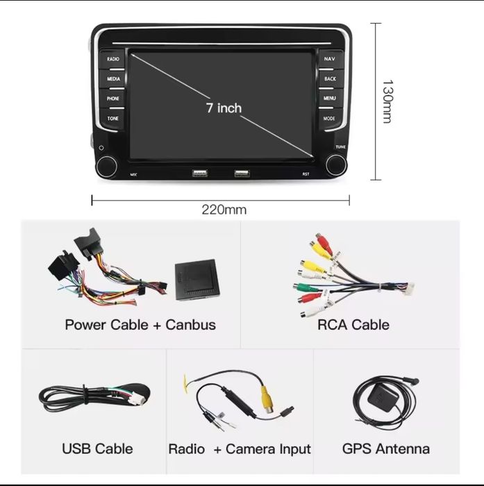 Штатна Магнітола Volkswagen Skoda Passat Golf caddy Tiguan android