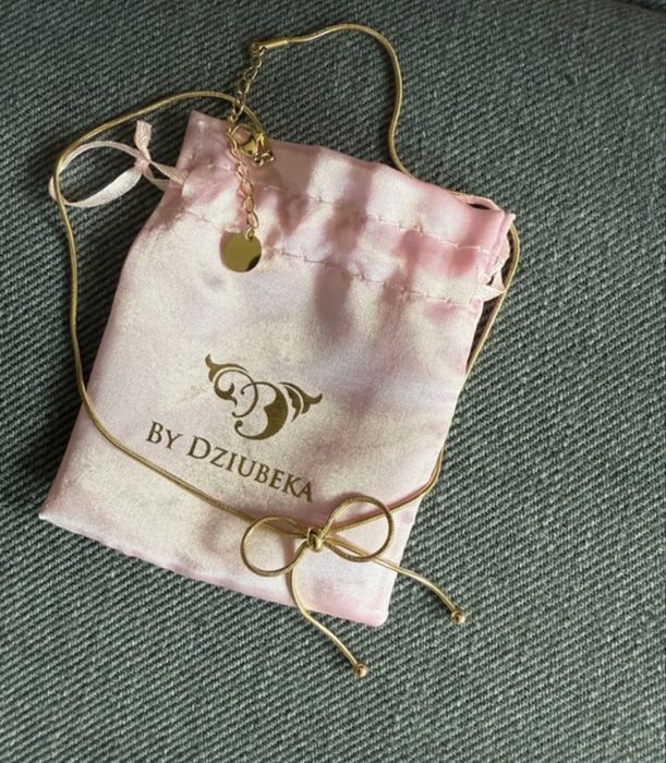 Łańcuszek naszyjnik kokardka By Dziubeka choker NSY0354