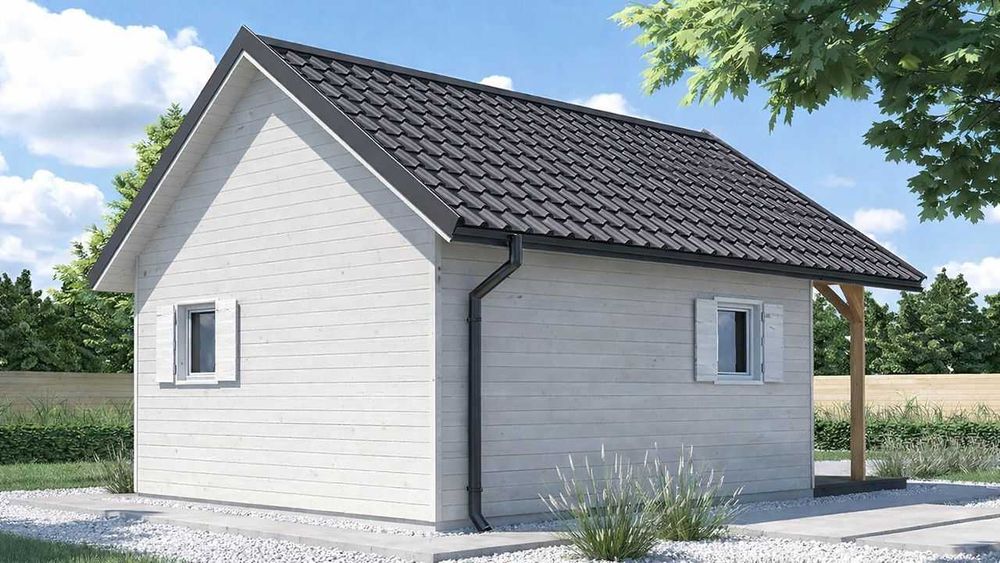 Domek drewniany letniskowy całoroczny 4x8 15mm