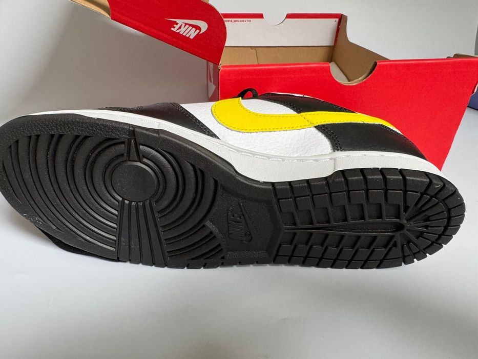 Nowe sneakersy męskie NIKE DUNK LOW męskie czarne białe żółte 45,5