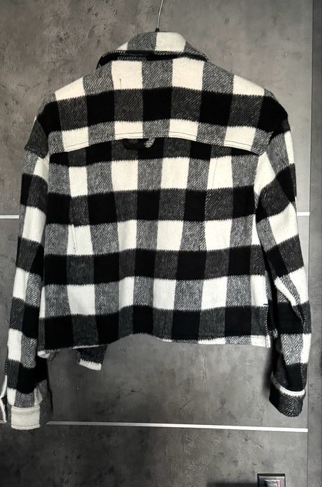 czarno biała kurtka damska typu cropp zara XS 34 bez wad