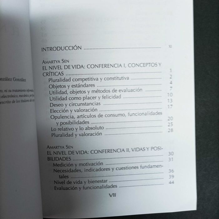 El Nivel de Vida  Amartya Sen