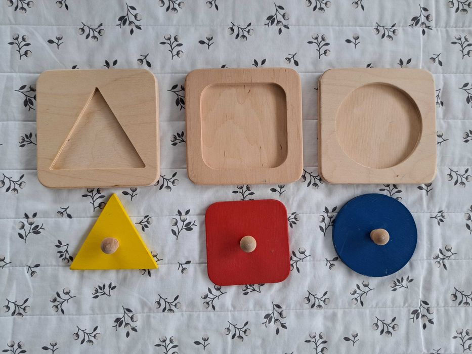 Puzzle Montessori - koło, kwadrat, trójkąt