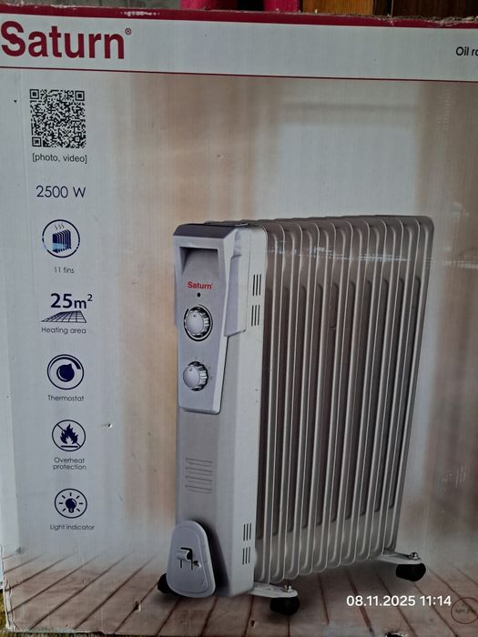Масляний обігрівач радіатор Saturn 11 секцій