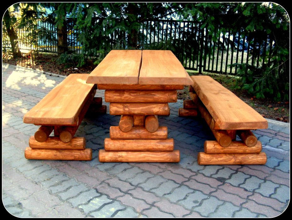 Meble ogrodowe,drewniane ,stół ,ława,krzesło ,huśtawka