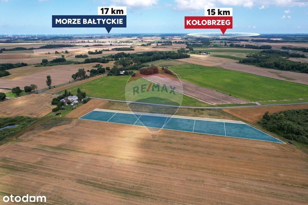 Działka budowlana z WZ 15 km od Kołobrzegu: Morowo