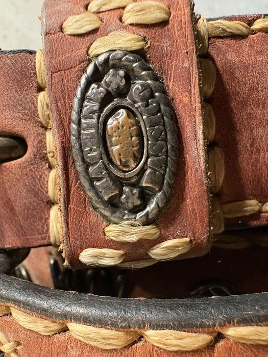 Vintage cinto de motoqueiro em couro Machine by Bassico