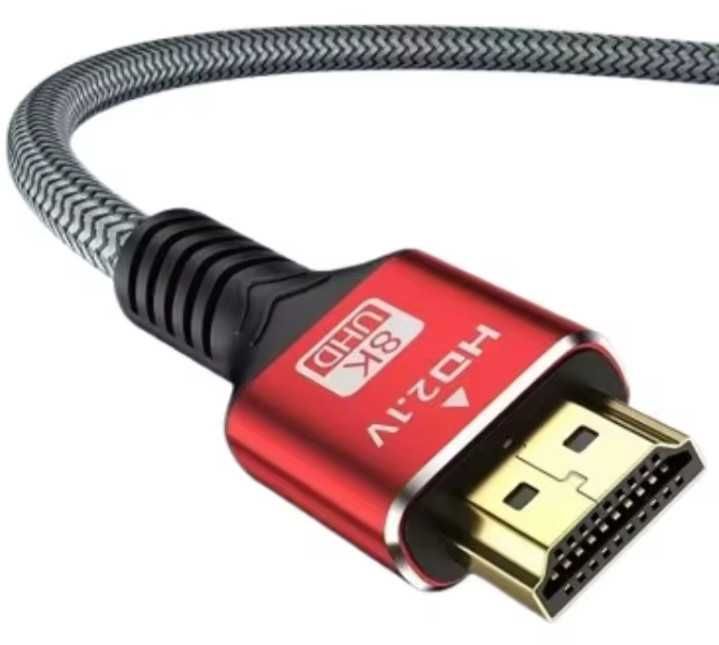 HDMI 2.1 кабель 8K UHD (1.5 м), позолочені контакти, нейлонова оплітка