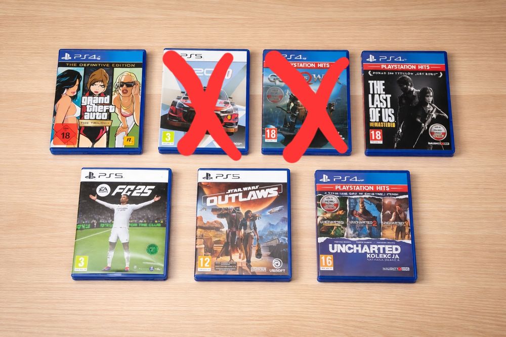 Gry PS4 / PS5 – GTA, FC25, Star Wars  – stan bdb