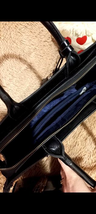 Шкіряна сумка з принтом