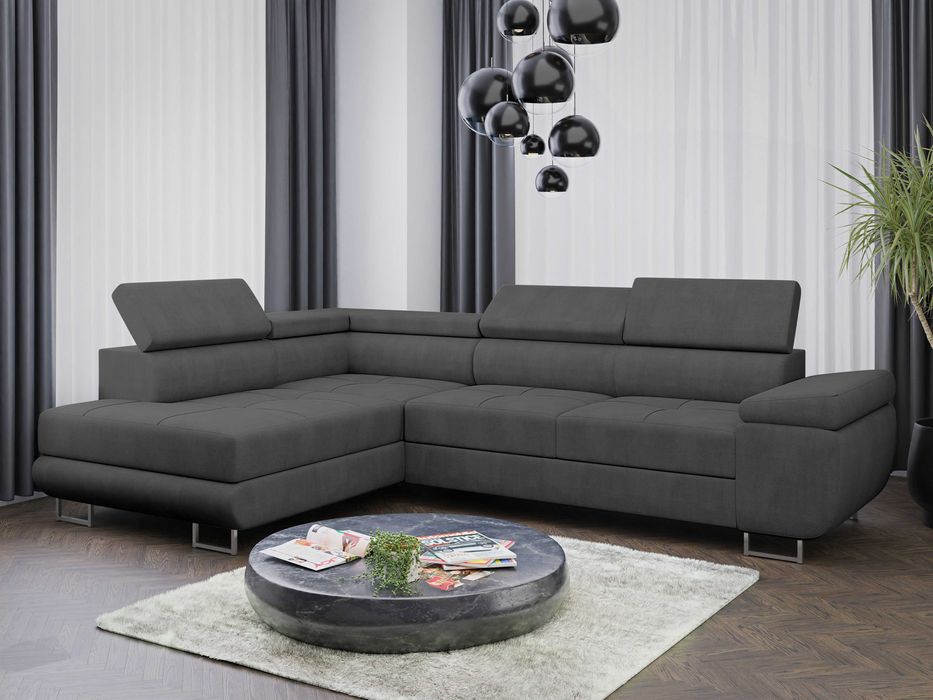 Narożnik Sofa Anton L funkcja spania delfin Cosmic3 sprezyna falista