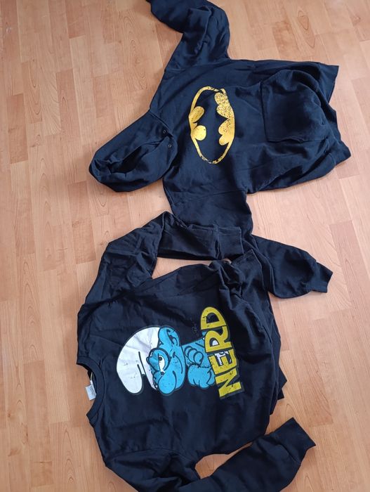 Zestaw bluz , rozm.M i L Batman, Smerf