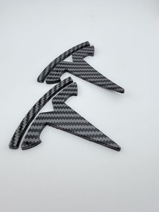 Накладки на оригінальні емблеми шильдики Тесла, значки Tesla, логотип.