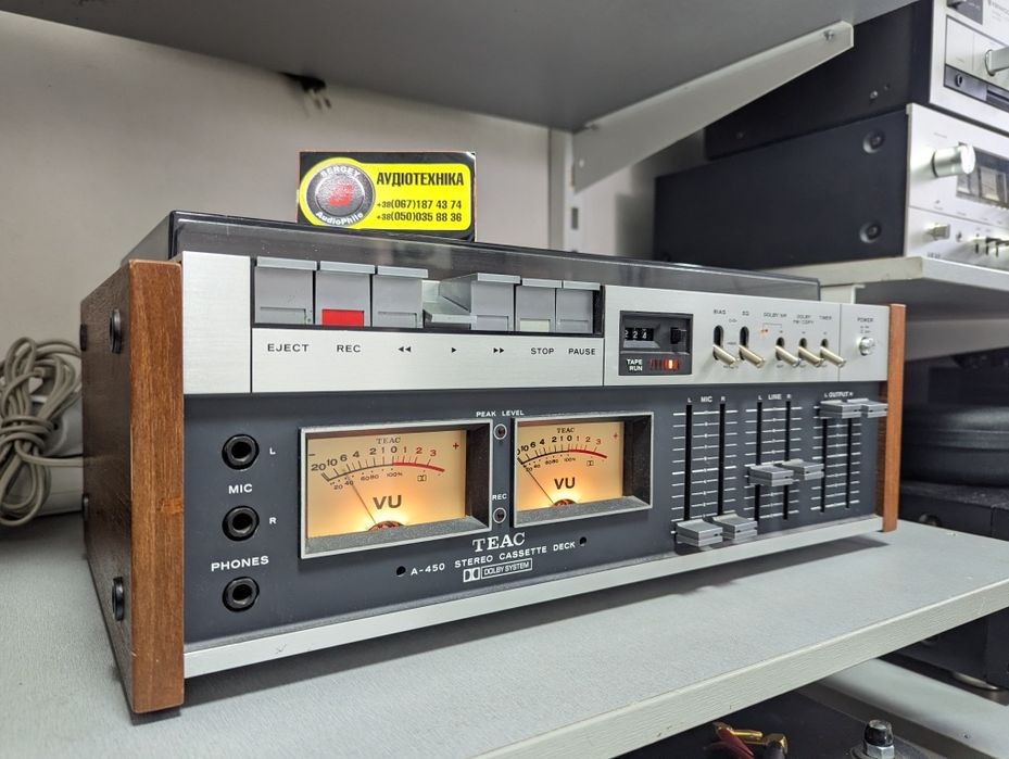 TEAC A-450. Stereo Cassette Deck. Dolby Copy/Timer.  Вес 9,5 кг. JAPAN