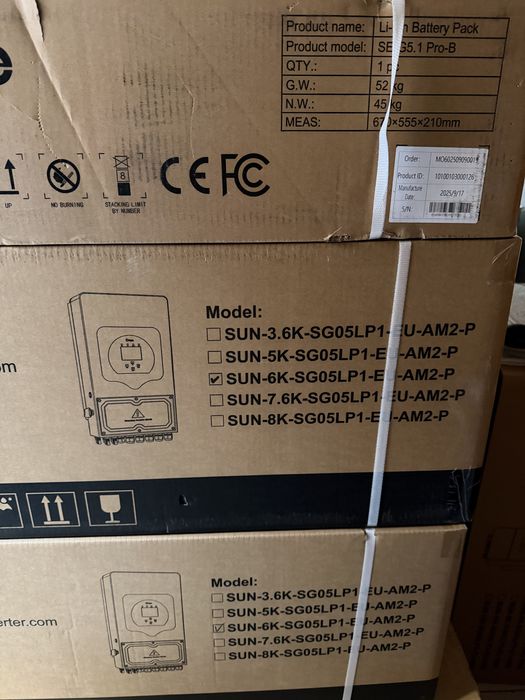 6, 8, 12, 15,16кВт Інвертор Deye , АКБ, SUN-6K-SG05LP1-EU-AM2,