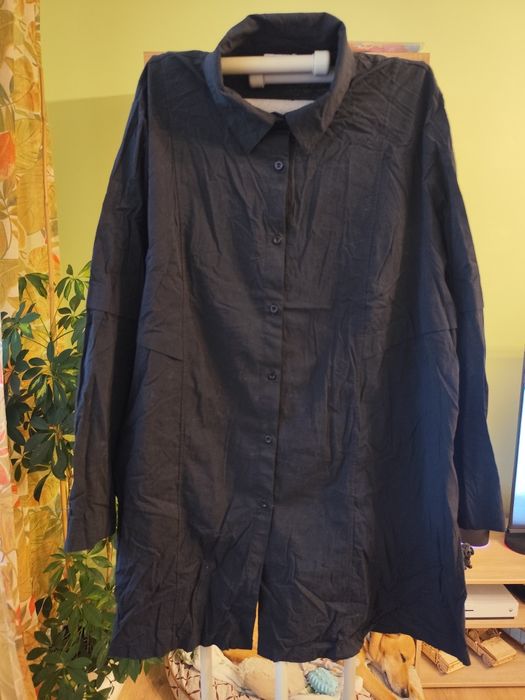 Czarna koszulowa sukienka Paris Collection r. XXL/44 97% bawełna