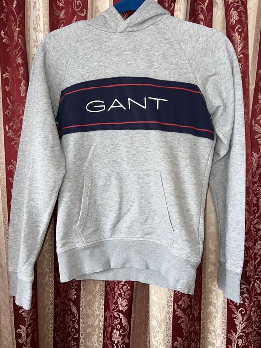 Bluza szara GANT z kapturem oryginalna