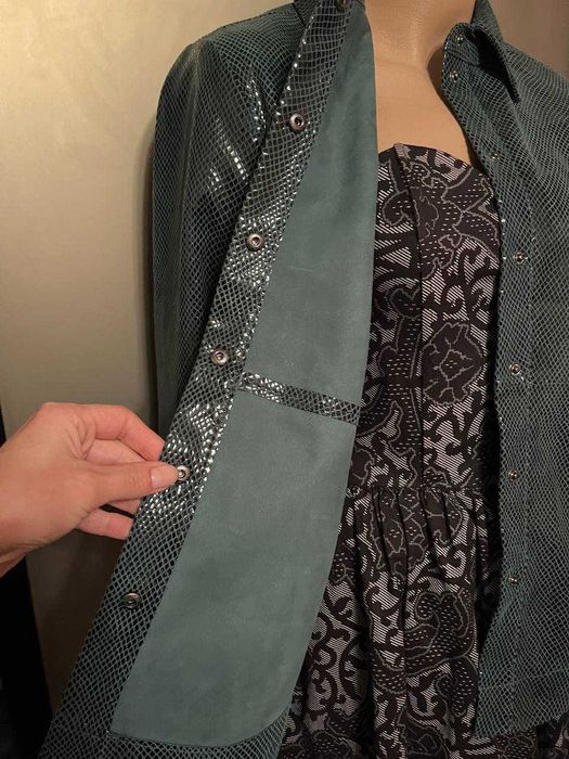 Замшева рубашка/куртка SCOTCH&SODA Maison Scotch 38р. Зеленого кольору